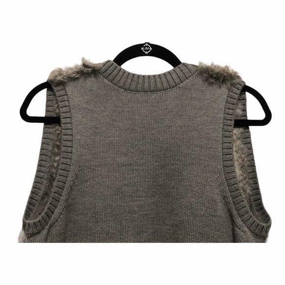Joie Ellera Wool & Fur Gray Vest‎ Women’s Small - Picture 6 of 7